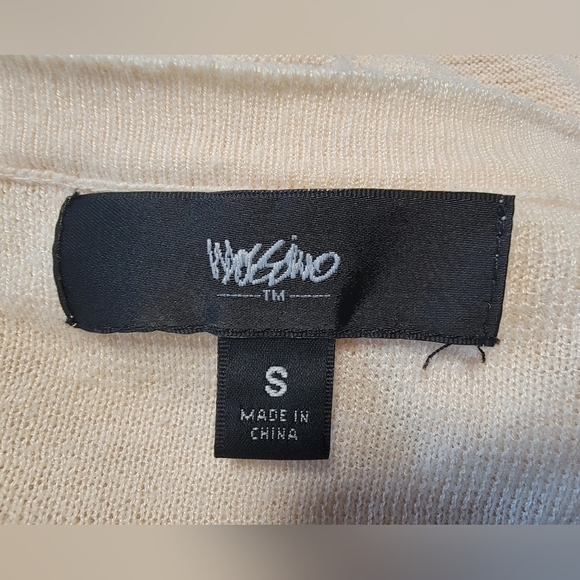 Waffle Knit Lightweight Oversized Sweater Massimo Cream S Everyday PJs Sleepwear - Picture 3 of 5